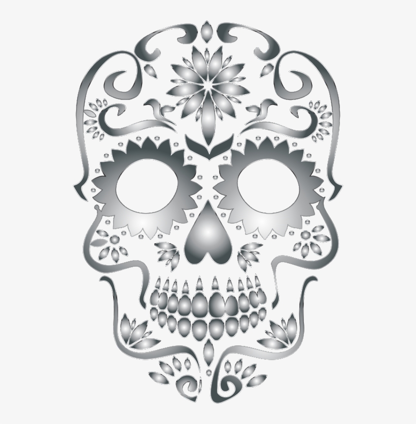 Medium Image - Sugar Skull Without Background, transparent png