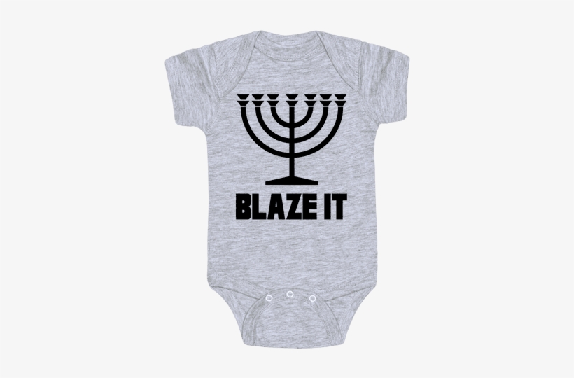 Blaze It Menorah Baby - Netflix And Chill Shirts, transparent png