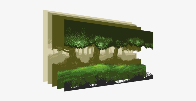 Day Light Forest Pixel Art Background - Game Pack #2, transparent png