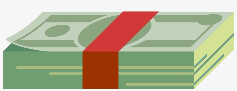 Vector Illustration Of Stack Of Cash Money Dollar Bills - Money, transparent png
