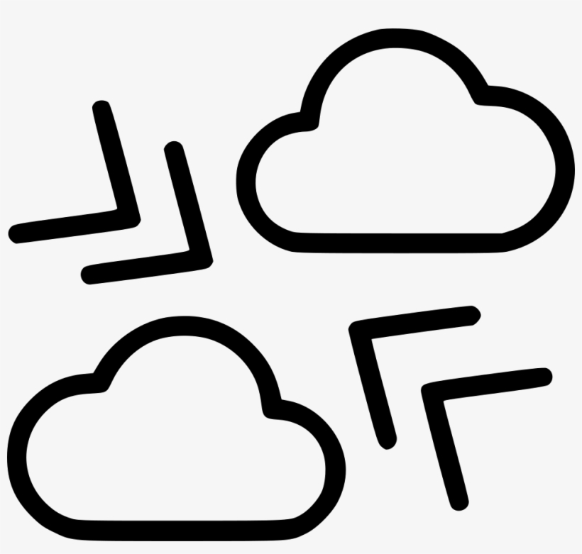 Arrow Direction Wind Storm Thunder Comments - Weather Icon For Air Pressure, transparent png