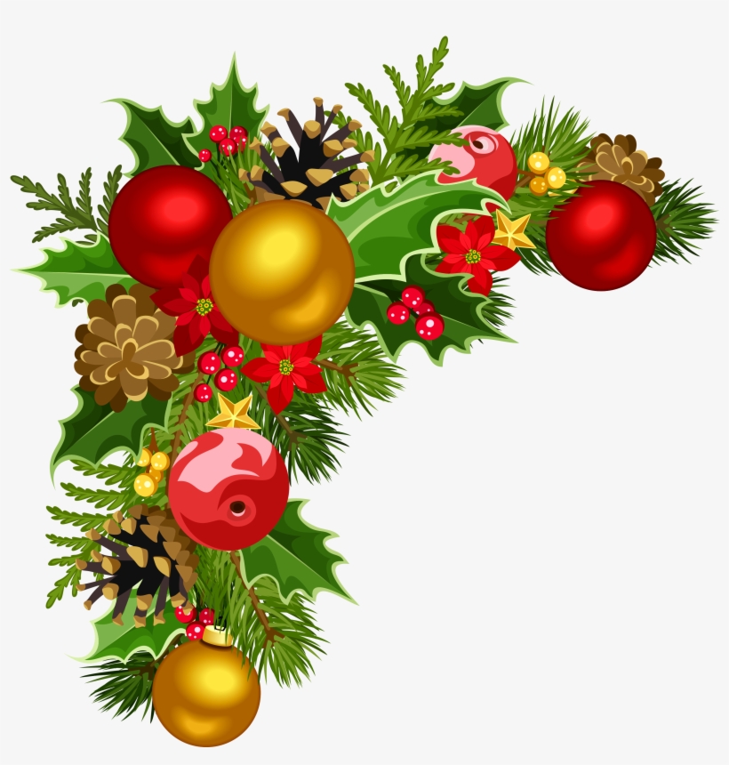 Christmas Deco Corner With Christmas Tree Decorations - Christmas Corners Png, transparent png