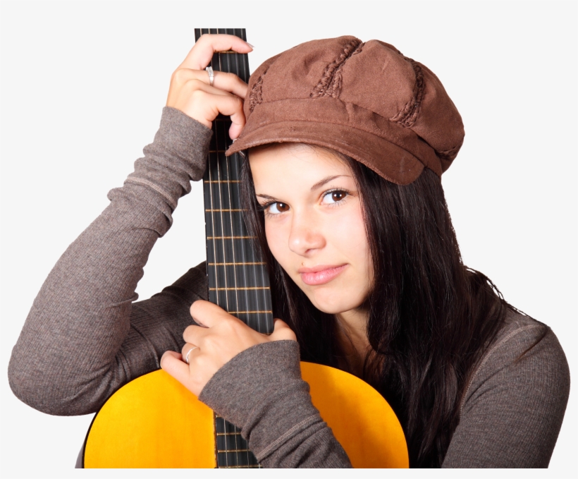 Girl Acoustic Guitar Player, transparent png
