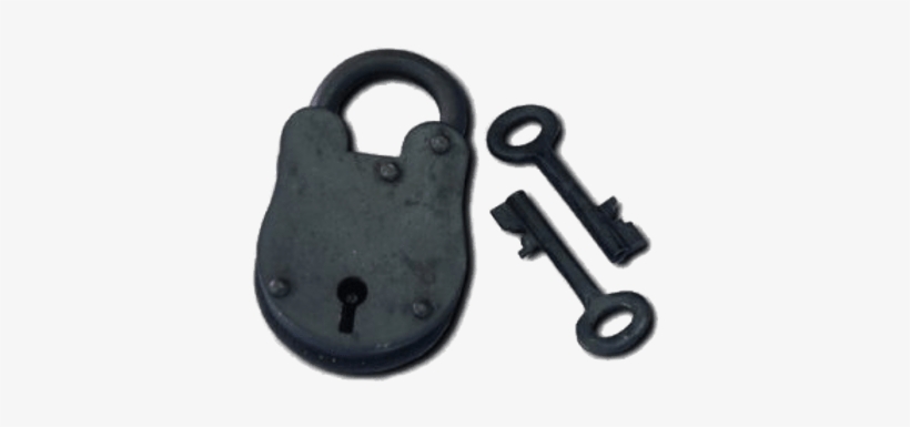 Black Vintage Padlock - Padlock, transparent png
