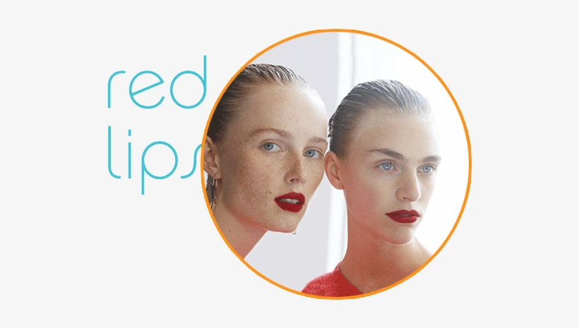 Spring Trend Red Lips - Girl, transparent png