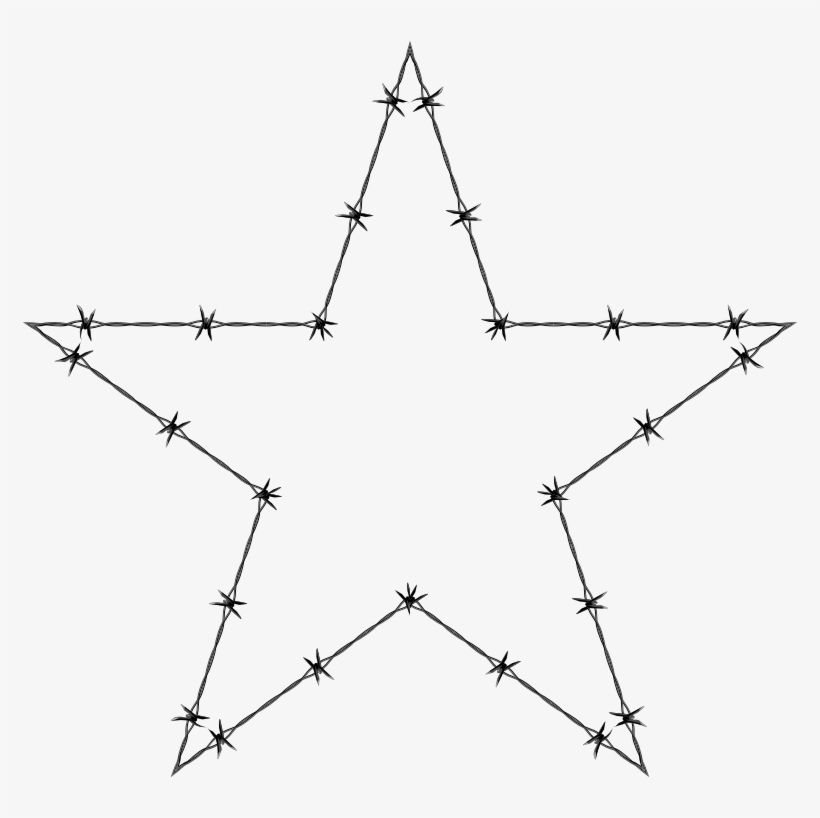 Medium Image - Star Barbed Wire Vector, transparent png