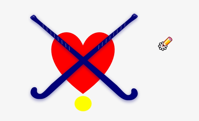 Field Hockey Stick Heart, transparent png