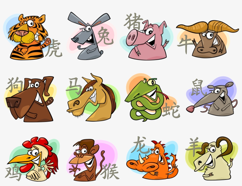 The Signs Of The Zodiac - Chinese Zodiac Animals Png, transparent png