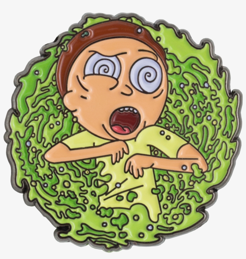 Morty ''dazed'' Portal Enamel Pin, transparent png