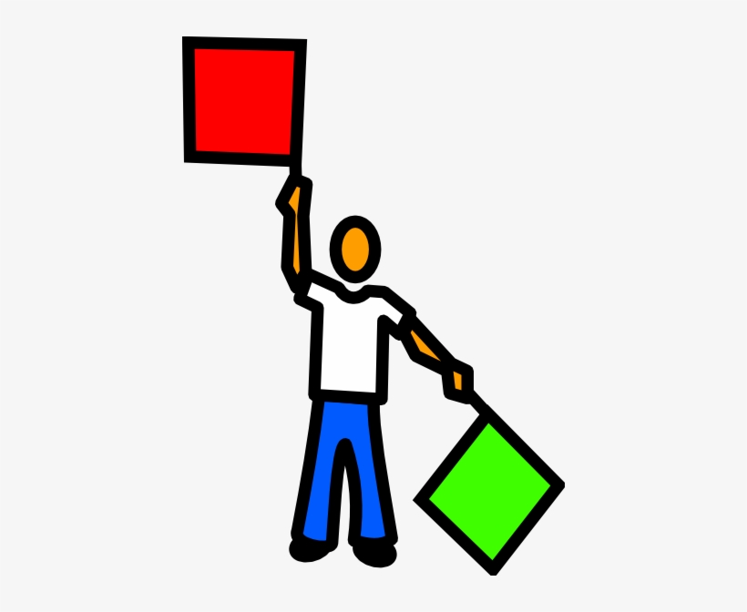 Free Vector Milovanderlinden Y Semaphore Clip Art - Red And Green Signal Flags, transparent png