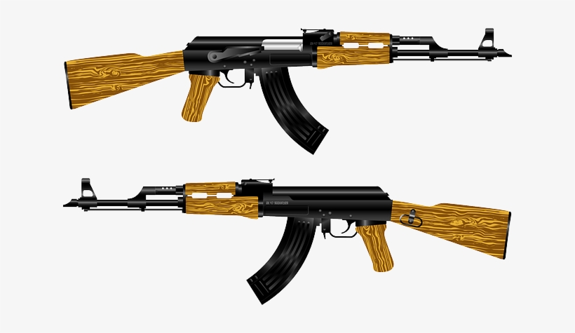 Outline, Drawing, Fire, Cartoon, Blueprint, Gun - Ak47 Tattoo, transparent png