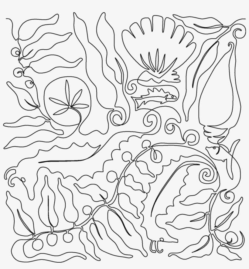 Seahorse Shells And Kelp - Seaweed Quilting Kelp, transparent png