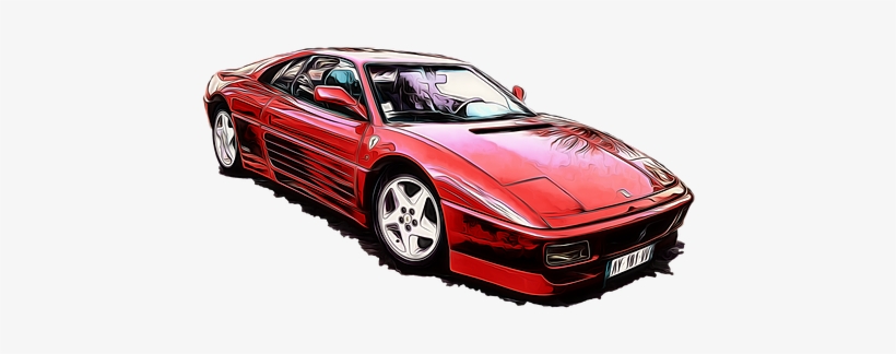 Ferrari F348 Car Racing Car Red Gimp G'mic - Ferrari Rojos Png, transparent png