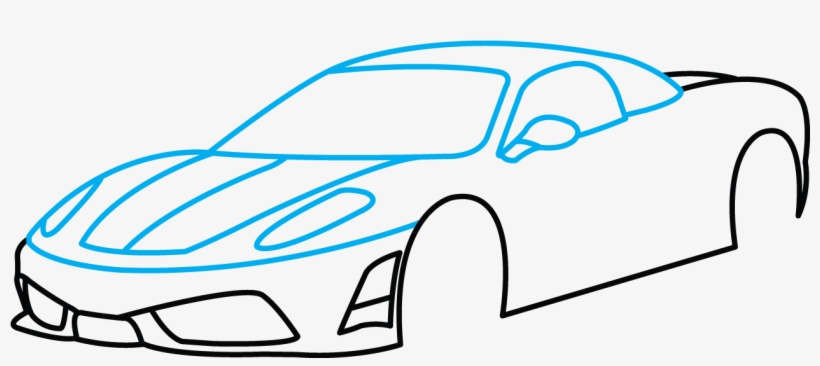 La ferrari car outline back view png  PNGWing