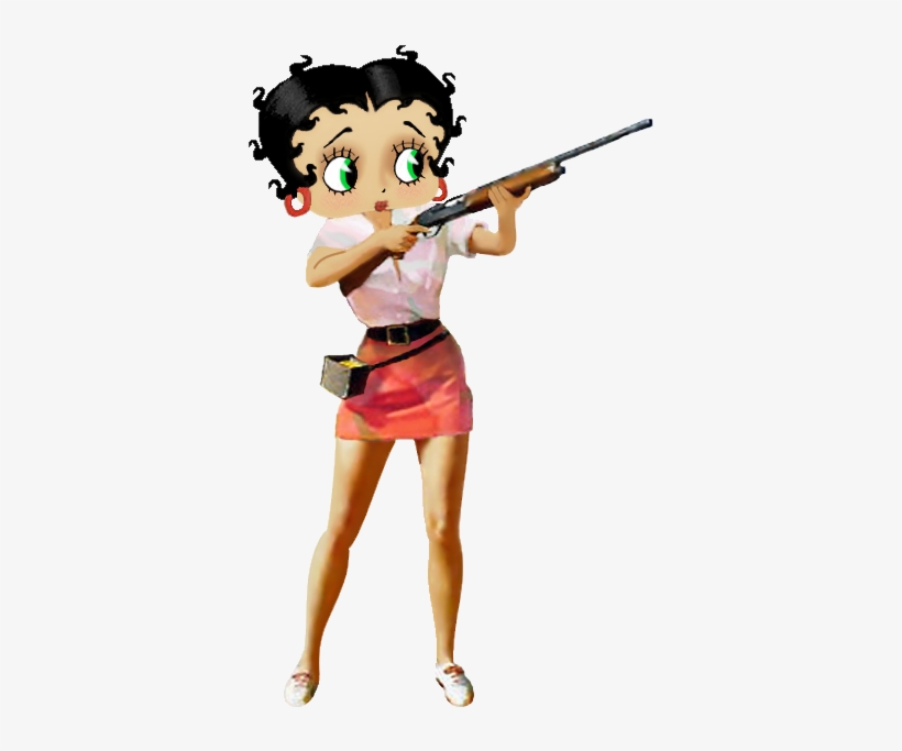 This Photo Was Uploaded By Khunpaulsak - Betty Boop With A Gun, transparent png