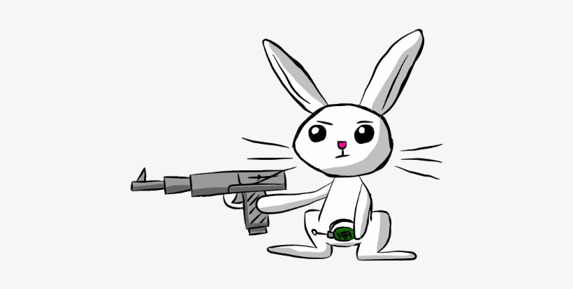 Angel Bunny, Grenade, Gun, Safe, Simple Background, - Small Bunny Transparent Background, transparent png