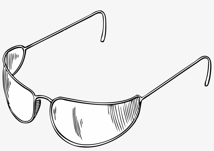 Clipart - Outline Image Of Sun Glasses, transparent png