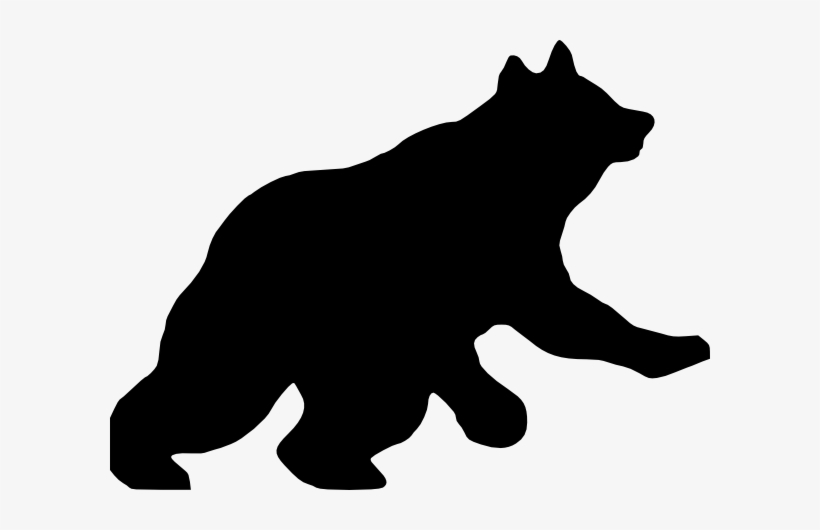 Grizzly Bear Clipart Silhouette - Black Bear Clip Art, transparent png