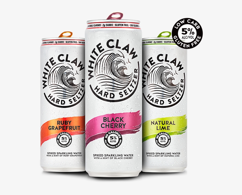 Picture Of Three Cans Of White Claw Hard Seltzer - White Claw Spiked