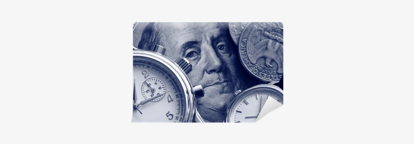 Watch And Portrait Of Benjamin Franklin On Hundred - Money Root Of All Evil - Cd, transparent png