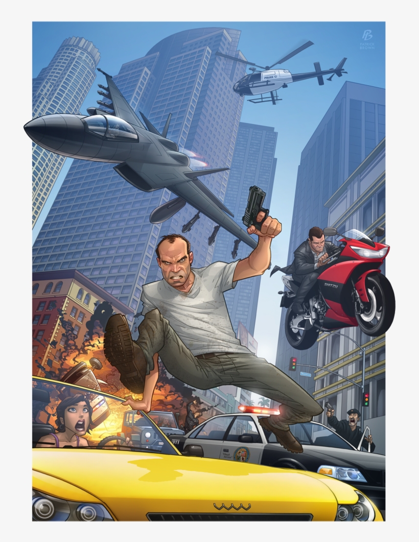 First Gta V Artwork From Patrick Brown, transparent png