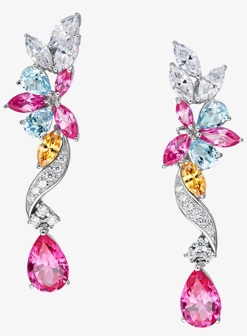 Georgette Drop Earrings, transparent png