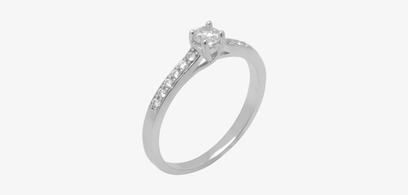 14k White Gold Diamond Ring D2063, transparent png