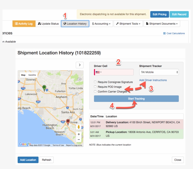 Select Start Tracking, transparent png