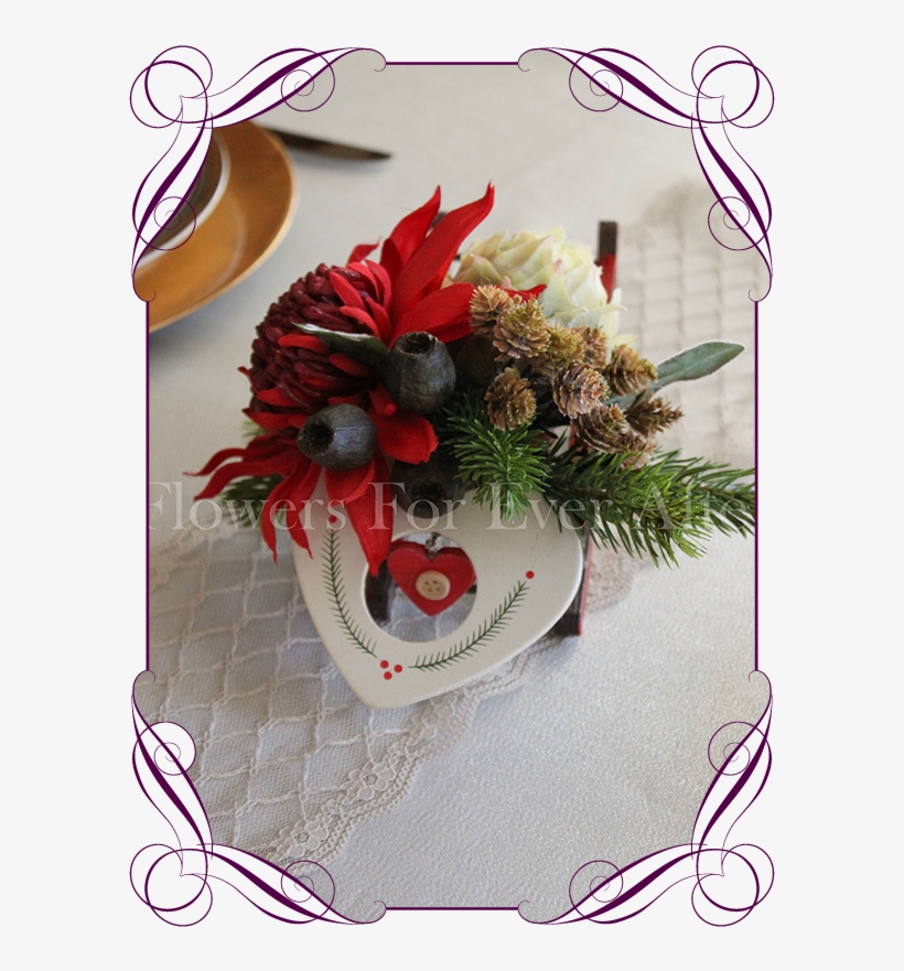 Silk Artificial Australian Native Christmas Sleigh, transparent png