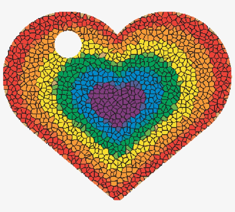 Coração Arco Iris Png, transparent png
