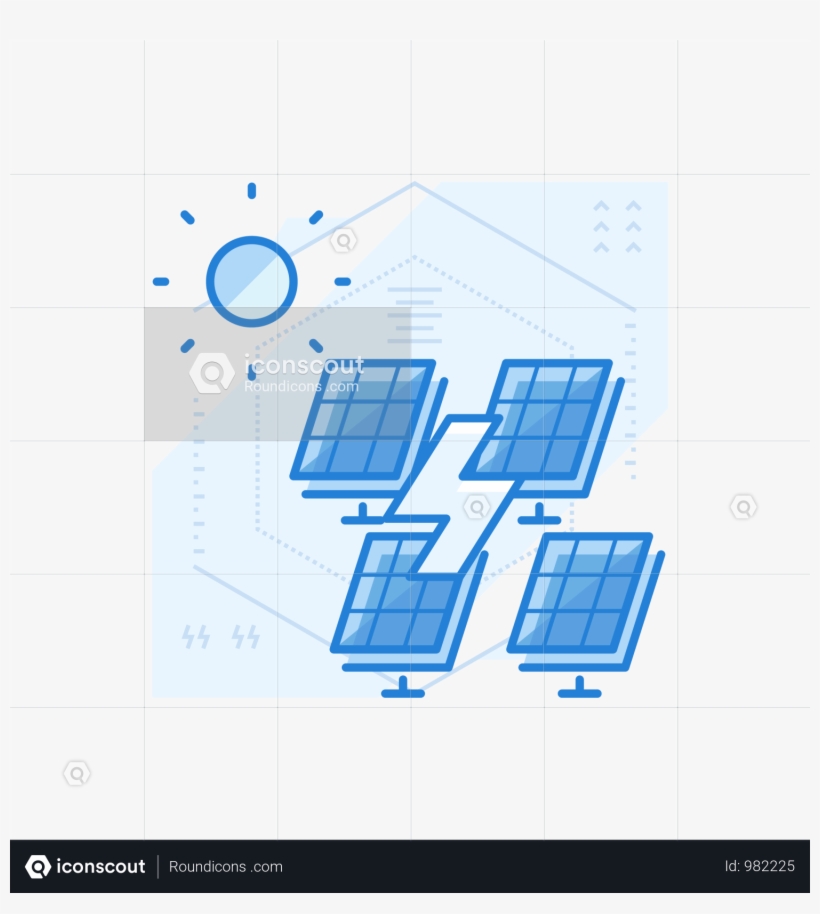 Solar Panel Illustration Full Screen, transparent png