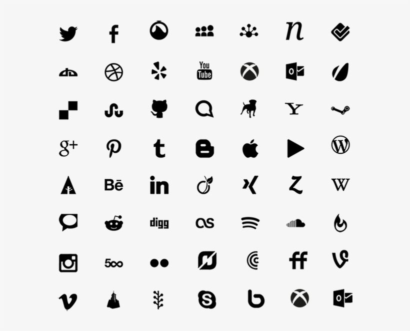 Social Icons Theme6, transparent png
