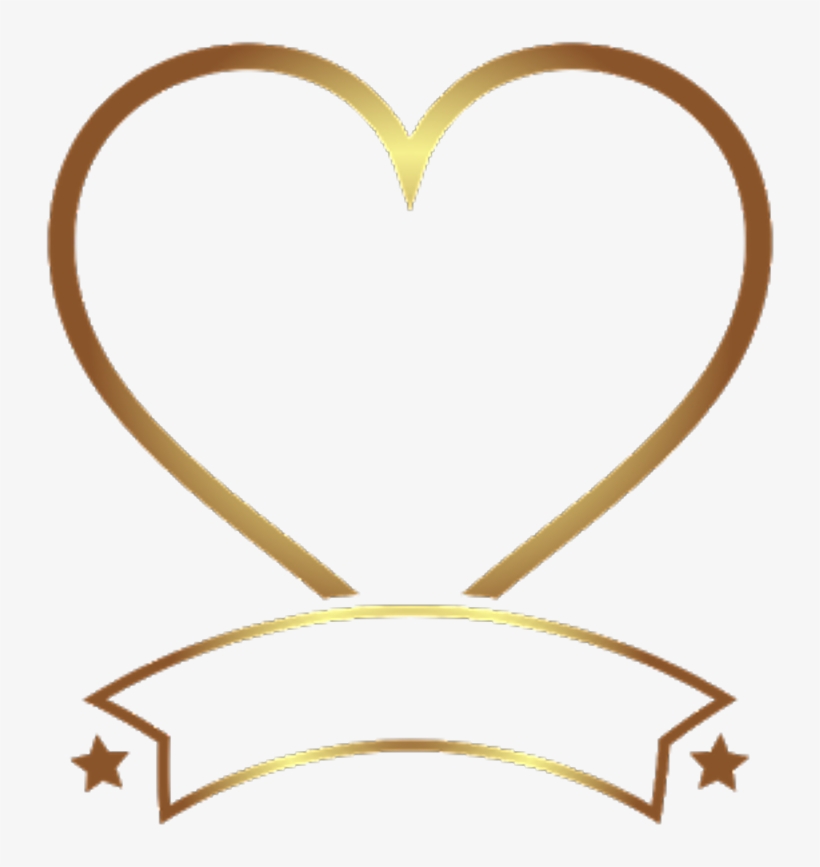 Heart Coração Gold Golden Ouro Dourado @lucianoballack, transparent png
