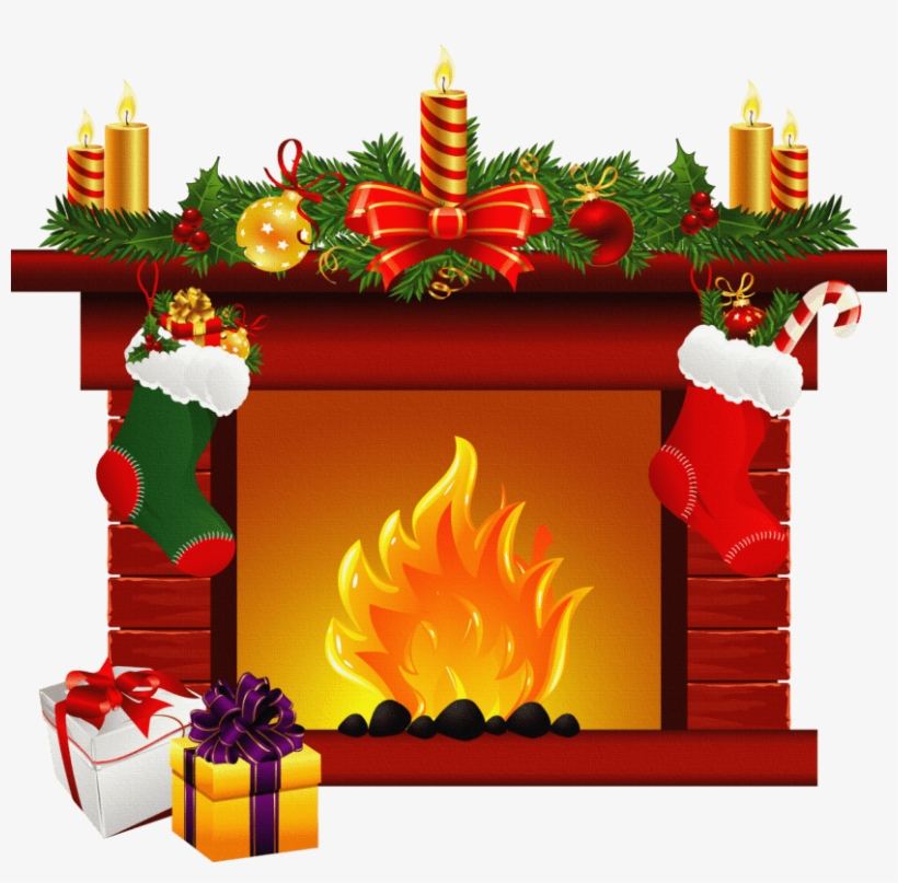 Christmas Clipart Christmas Fireplace Png, transparent png