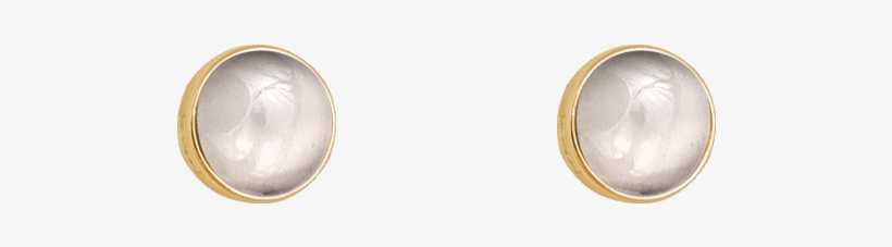 Ioaku Moon Studs Earrings Gold Cloud White, transparent png