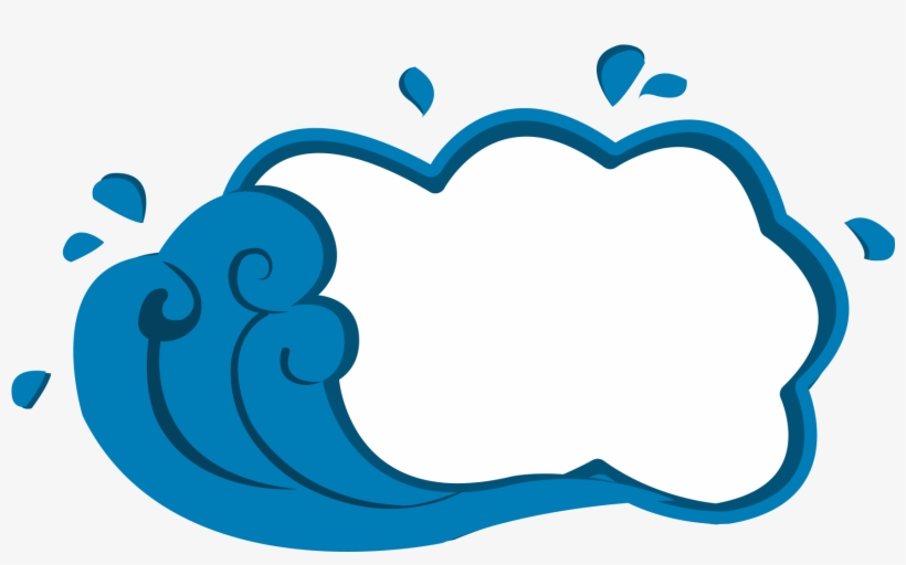 Vagues De L'océan Nuages D'explosion Texture Frontière, transparent png