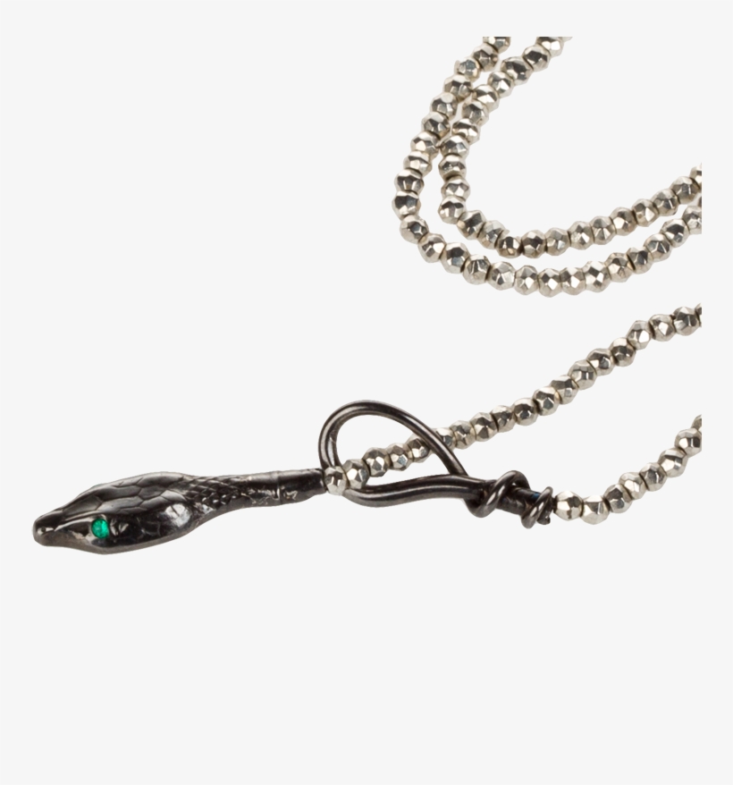 Pyrite Necklace With A Snakehead Fastening Jewelry, transparent png