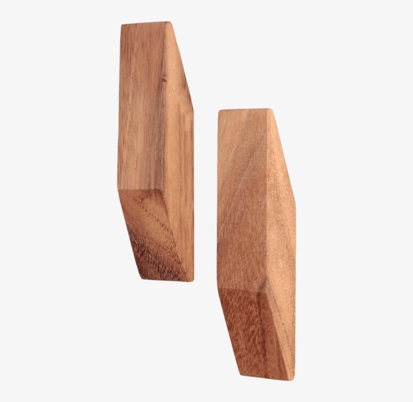 Set De 2 Percheros Rombo De Madera De Parota, transparent png