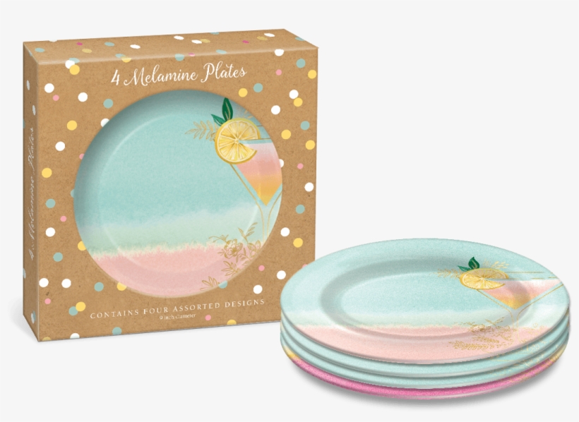 Tropical Drinks Melamine Plates, transparent png