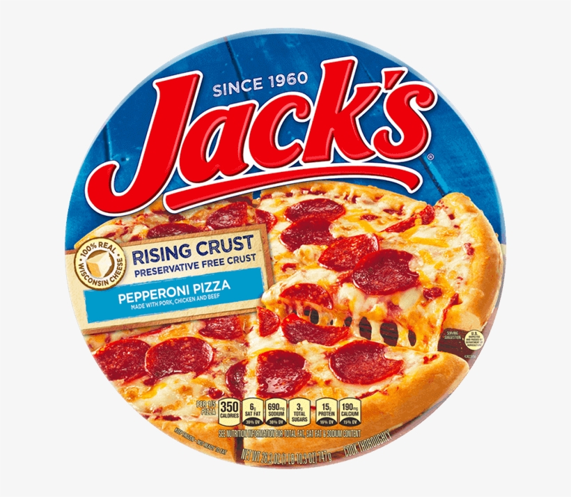 Jack's Rising Crust Pepperoni Frozen Pizza, transparent png