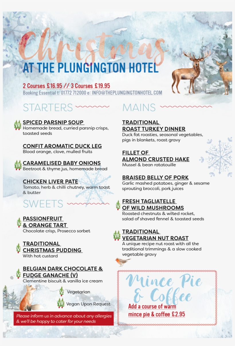Plungie Xmas Menu 2018artboard 4, transparent png