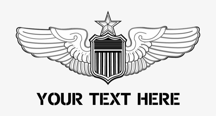 Personalized Senior Pilot Wings Neck Tie, transparent png