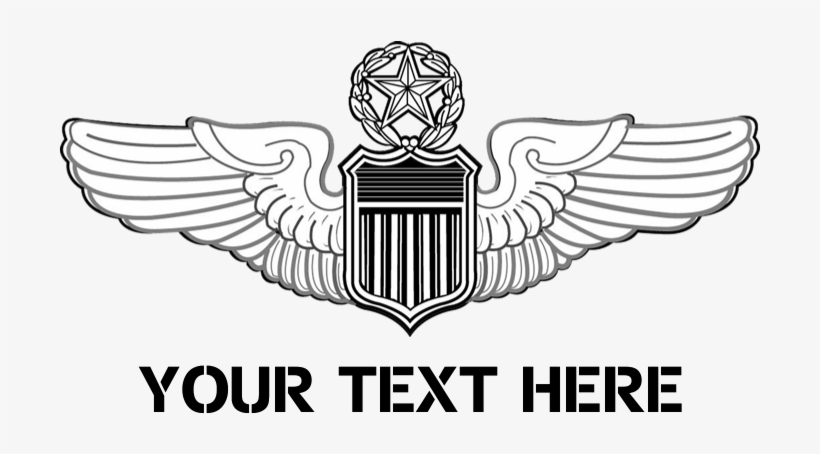 Personalized Command Pilot Wings Neck Tie, transparent png