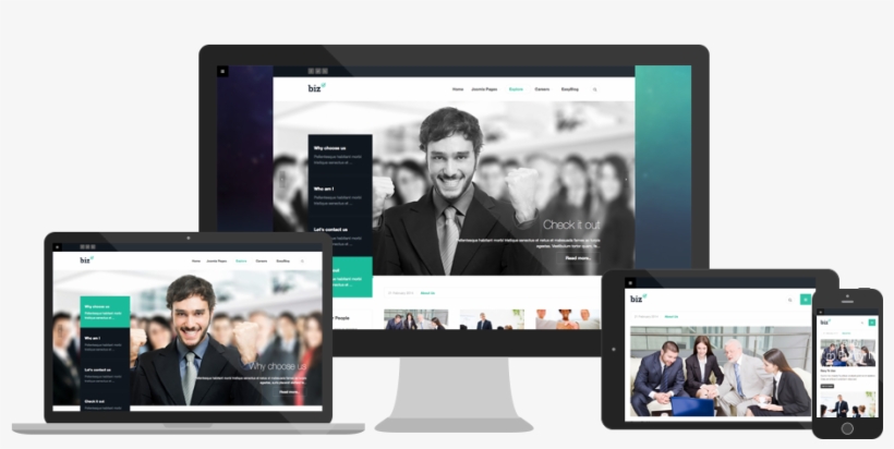 Responsive Joomla Template For Business, transparent png