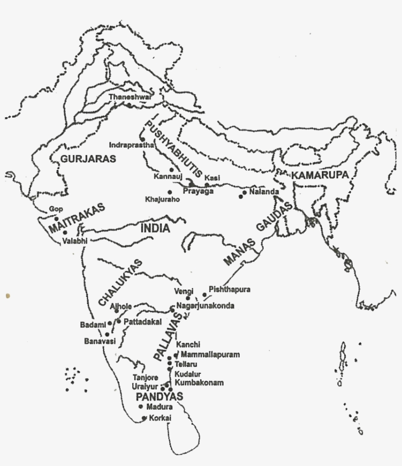 Map Showing Kingdoms Of India, transparent png