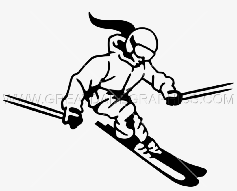 Female Skiing Production Ready, transparent png