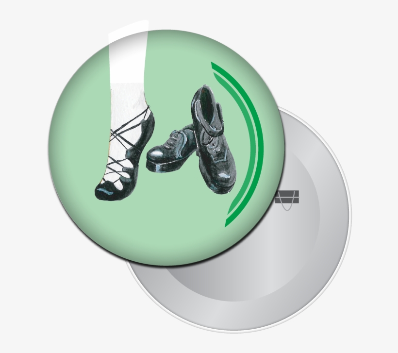 Irish Step Dance Shoes Button / Magnet, transparent png