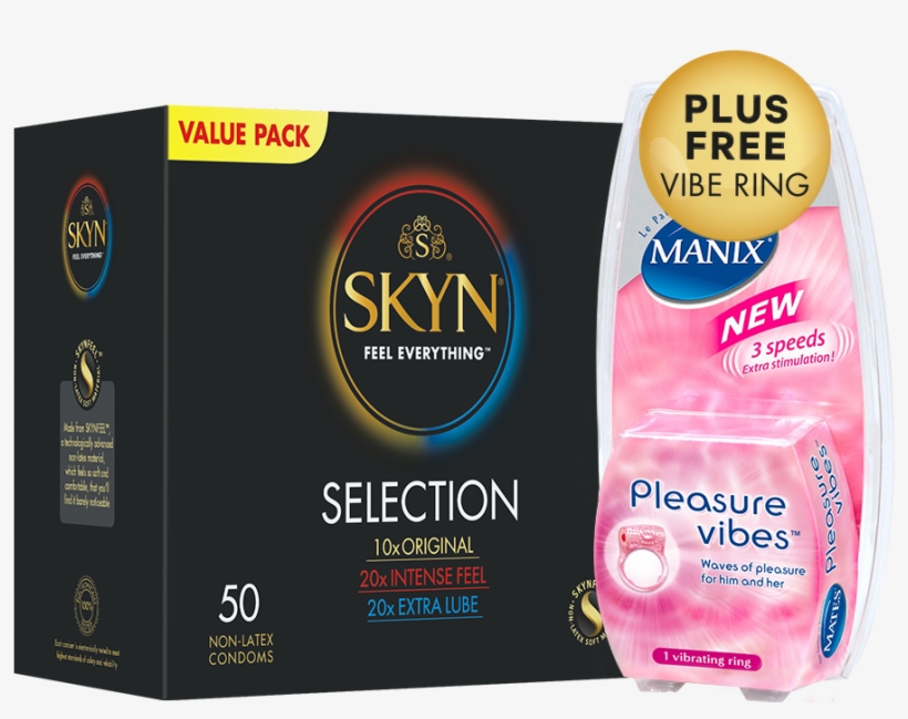 Skyn® Selection 50 Pack Of Non-latex Condoms Plus Free, transparent png