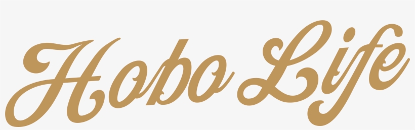 Hobo Life Logotype Gold, transparent png