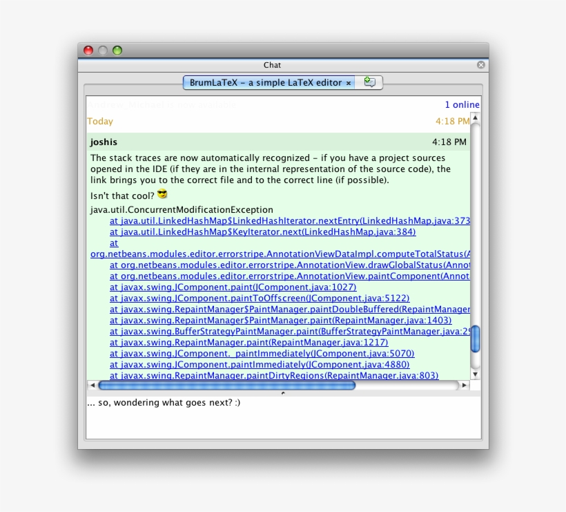 Stack Trace Recognition In The Kenai Chat Window, transparent png